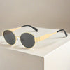 Retro Metal Oval Sunglasses
