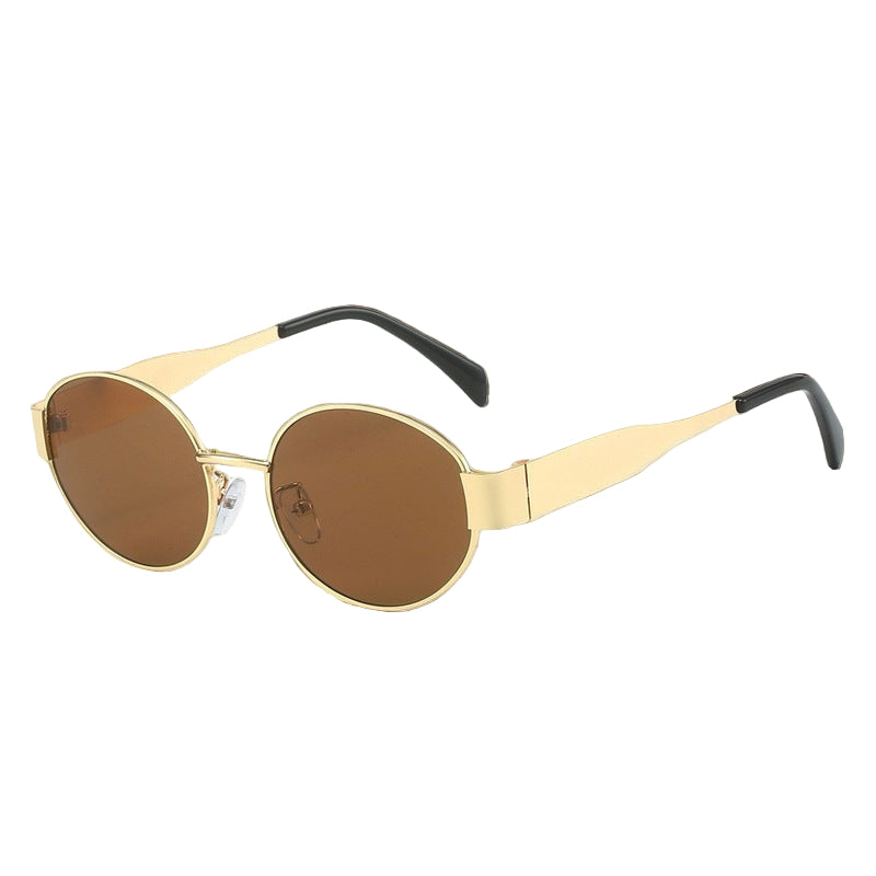 Retro Metal Oval Sunglasses