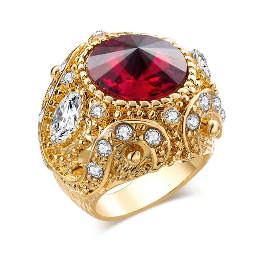 SOVEREIGN STONE Retro Crown Ring Satellite Stone