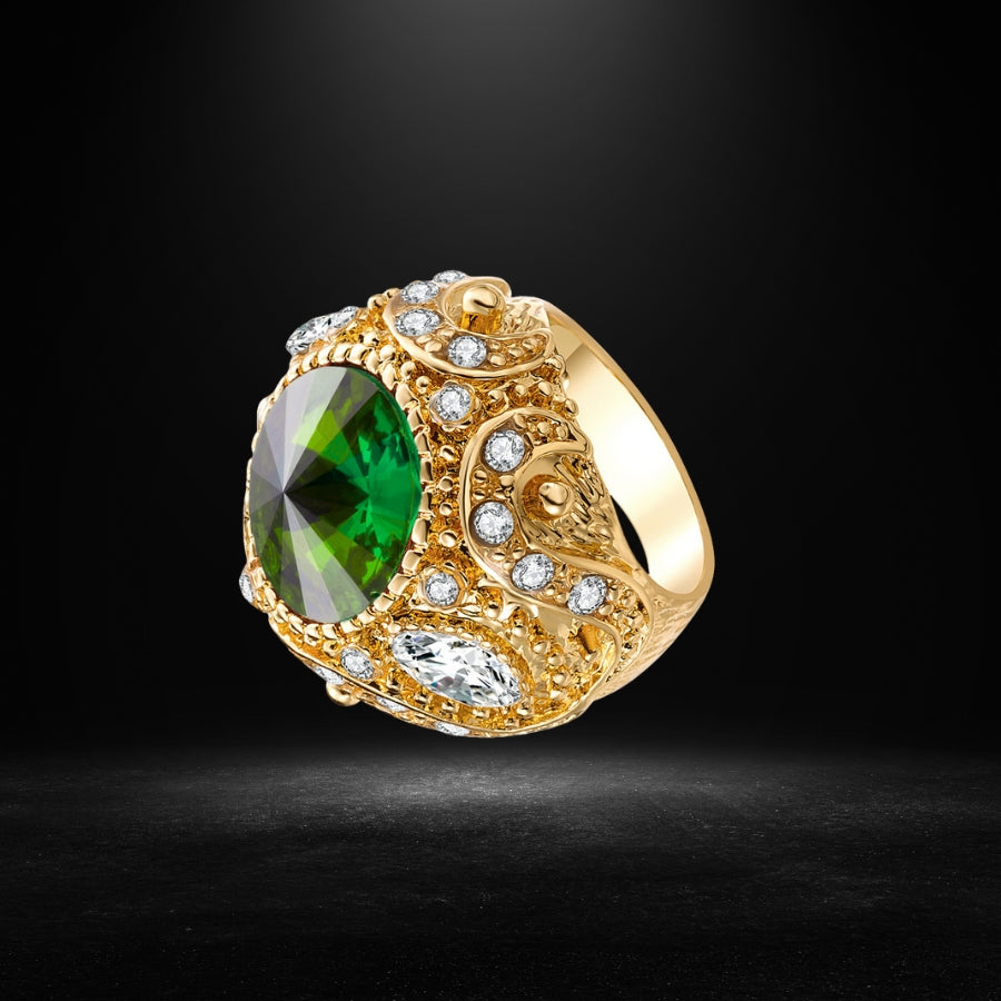 SOVEREIGN STONE Retro Crown Ring Satellite Stone