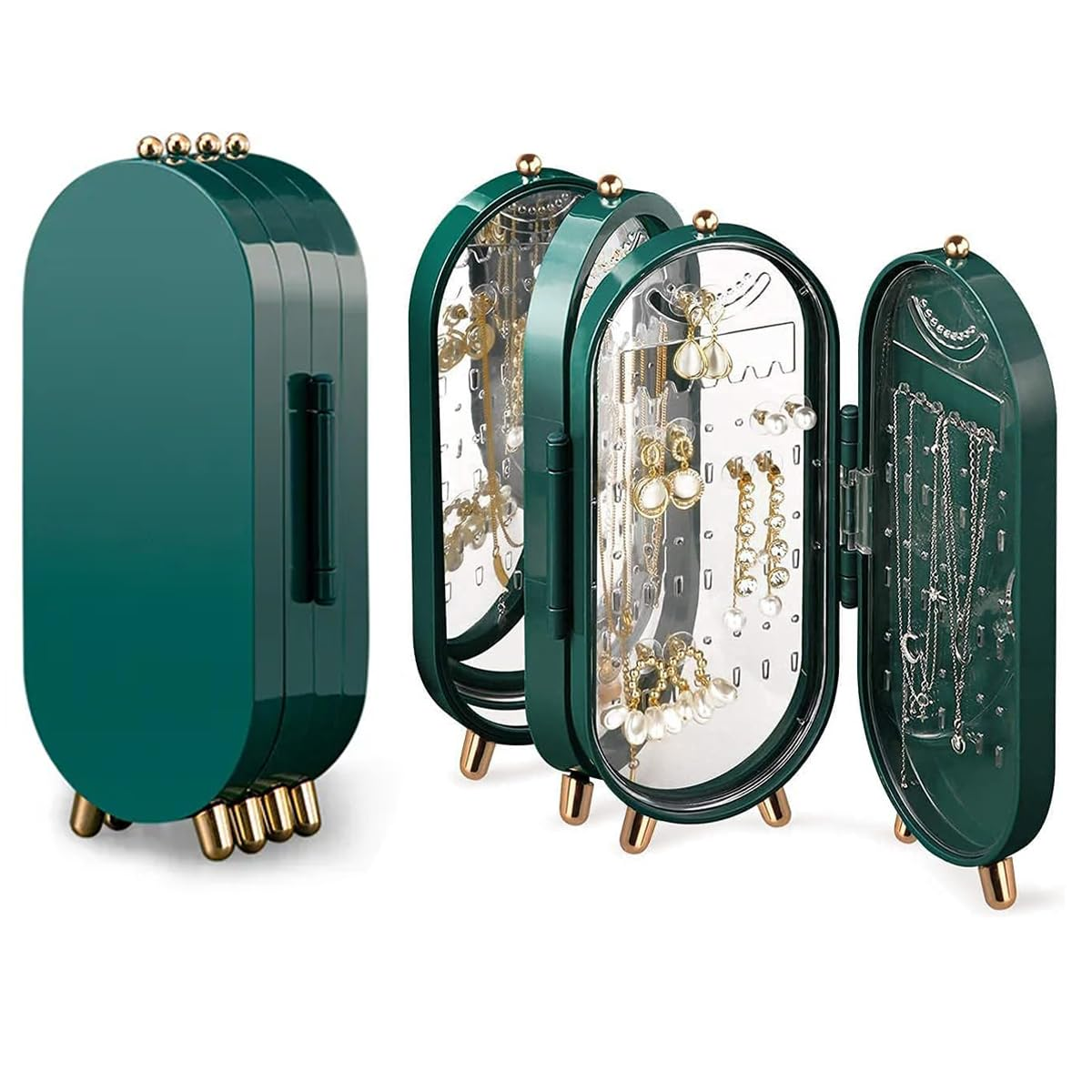 TREASURE TROVE 4-Layer Foldable Jewelry Organizer | RAMODO JEWELRY