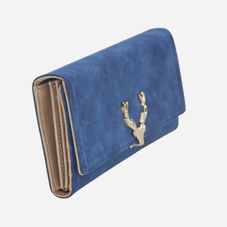 The Festive Fawn: RFID-Blocking PU Leather Wallet with Christmas Deer Design