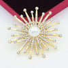 WINTER QUEEN: Crystal & Pearl Starburst Brooches | RAMODO JEWELRY