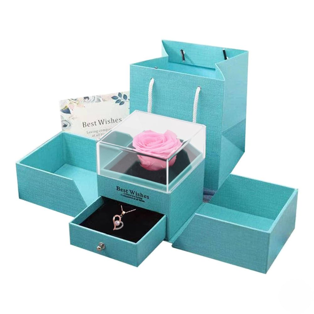 ZINNIA Eternal Rose & Jewelry Gift Box | RAMODO JEWELRY