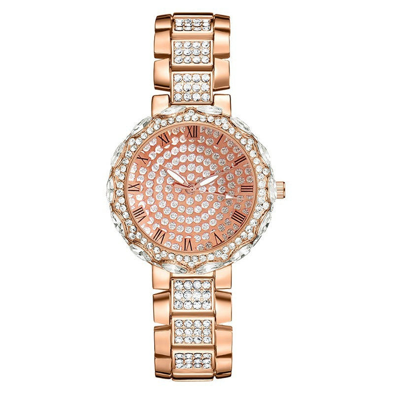 New Women's Quartz Inlaid Diamond Fashion Steel Band Watch - RAMODO JEWELRY