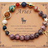 CELESTIAL HARMONY: 8-PLANET 12 CONSTELLATION BRACELET BY RAMODO JEWELRY – NATURAL STONE HEMP STONE, 19MM ZODIAC-INSPIRED ACCESSORY