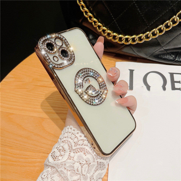 RAMODO Diamond Ring Electroplating Soft iPhone Case