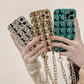 RAMODO Electroplated Diamond Lattice Leather iPhone Case