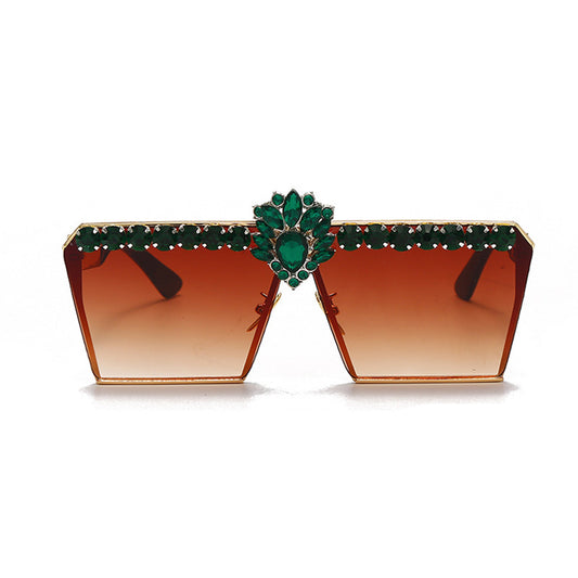 Glam Diamond Square Sunglasses - Statement Piece