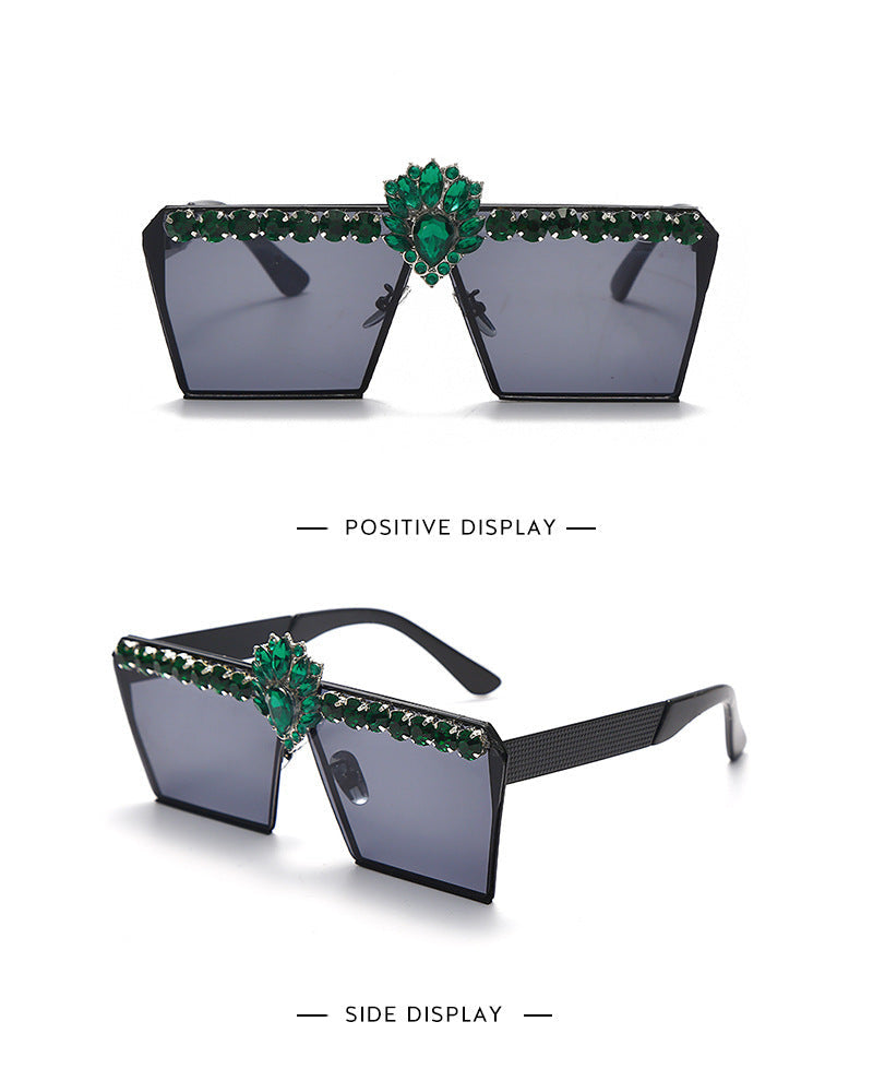 Glam Diamond Square Sunglasses - Statement Piece