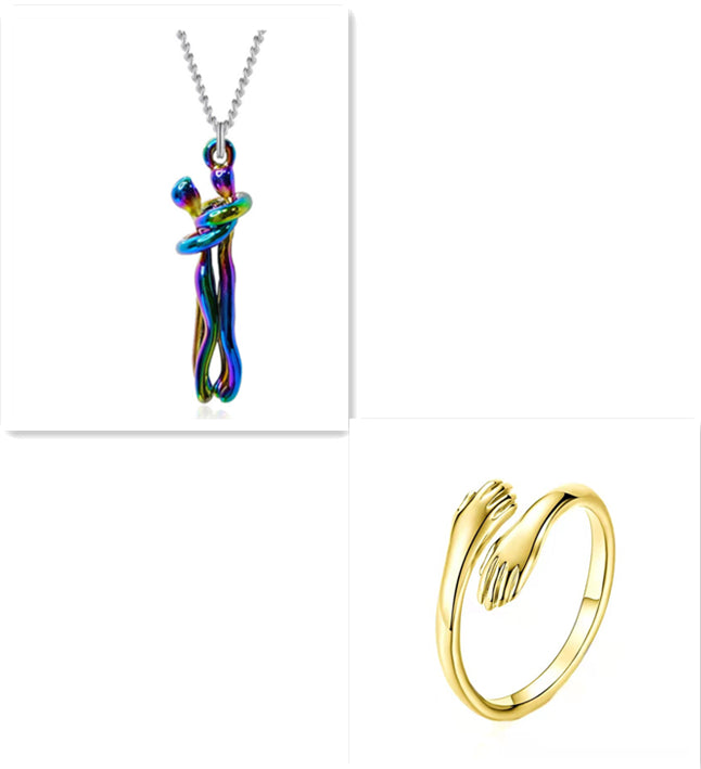 Hugging Couple Necklace | RAMODO JEWELRY