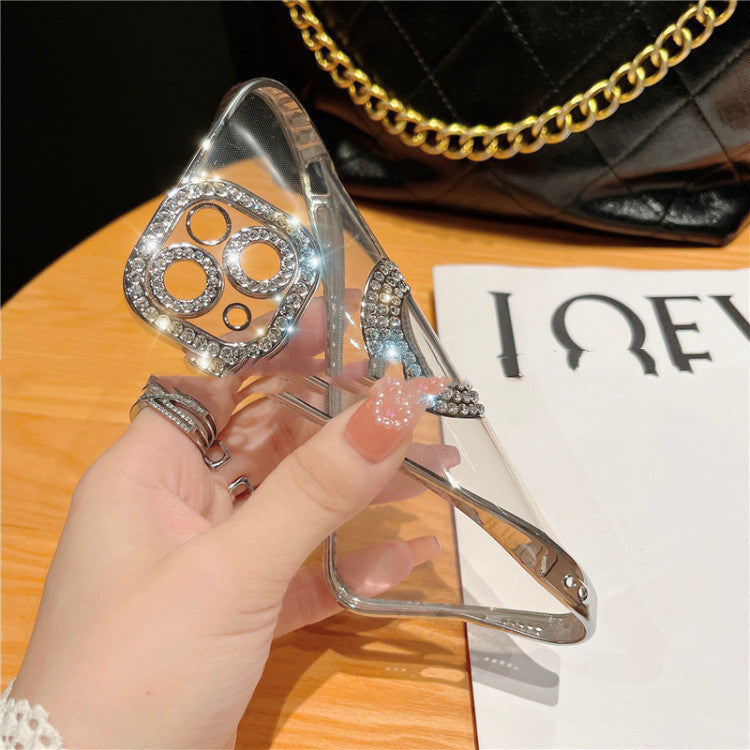 RAMODO Diamond Ring Electroplating Soft iPhone Case