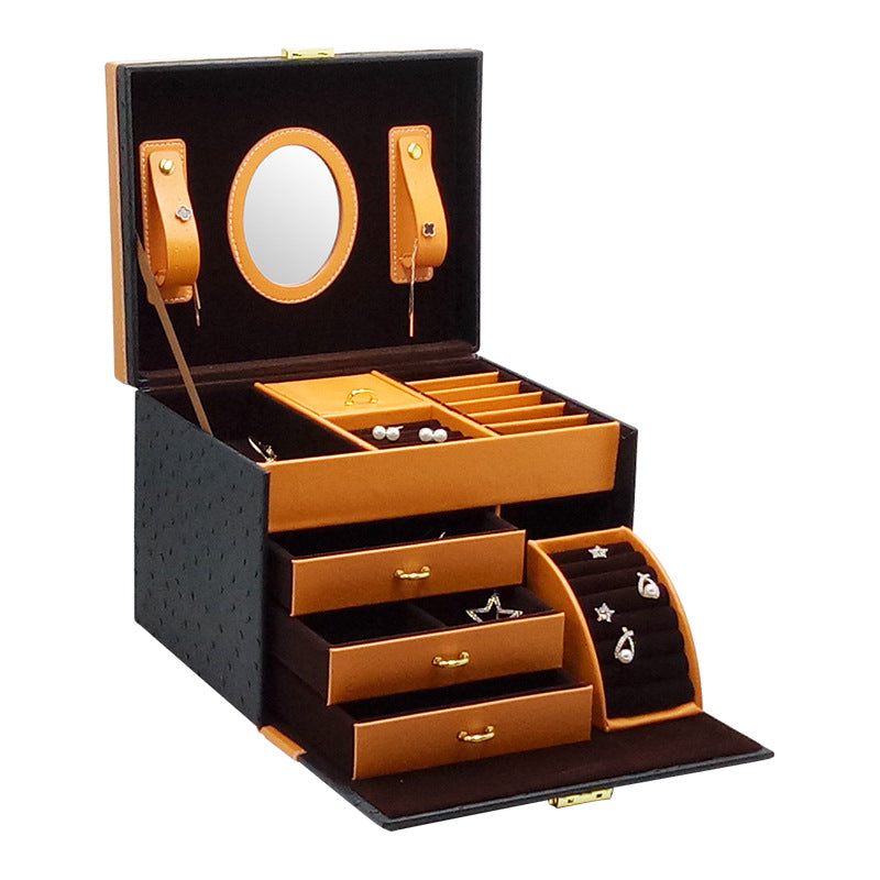 Leather Jewelry Storage Drawer High-end Jewelry Box - RAMODO JEWELRY