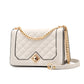 The Quilted Chic - Quilted Chain Strap Bag with Embroidered Detail