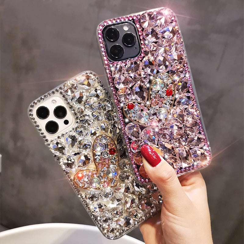 RAMODO Timeless Love Full Diamond Acrylic iPhone Case