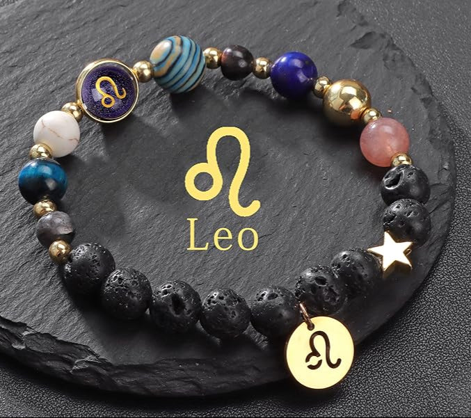 CELESTIAL HARMONY: 8-PLANET 12 CONSTELLATION BRACELET BY RAMODO JEWELRY – NATURAL STONE HEMP STONE, 19MM ZODIAC-INSPIRED ACCESSORY