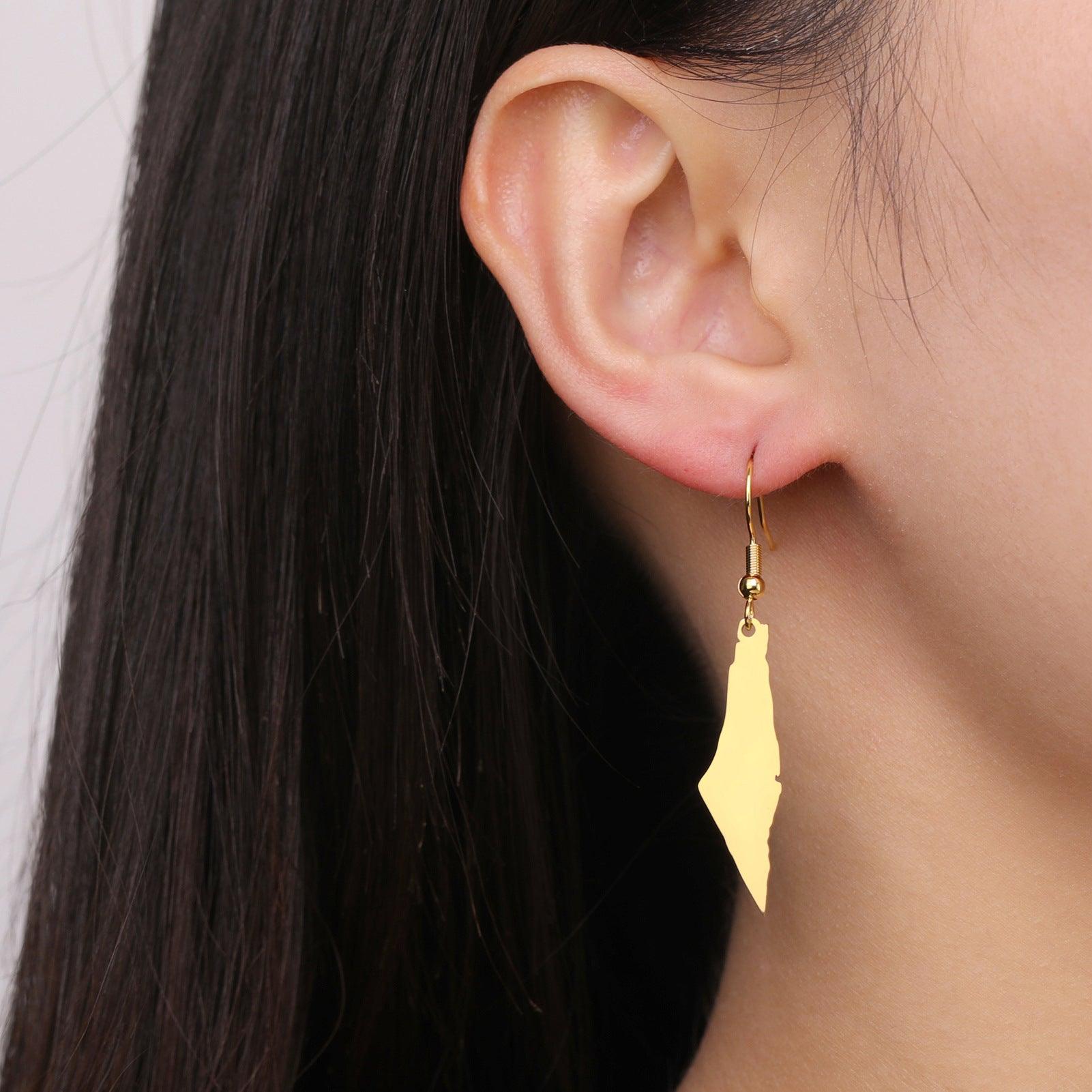 PALESTINE MAP EARRINGS