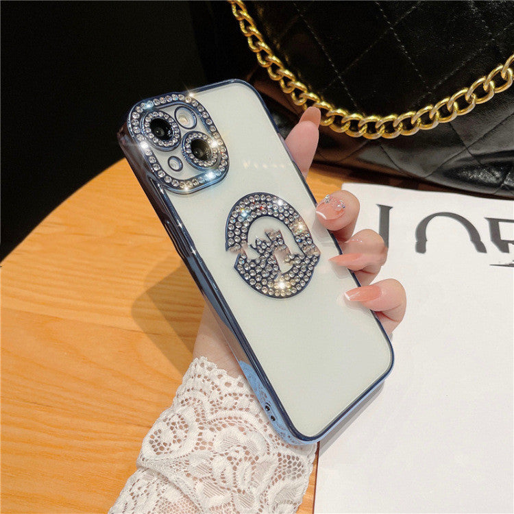RAMODO Diamond Ring Electroplating Soft iPhone Case