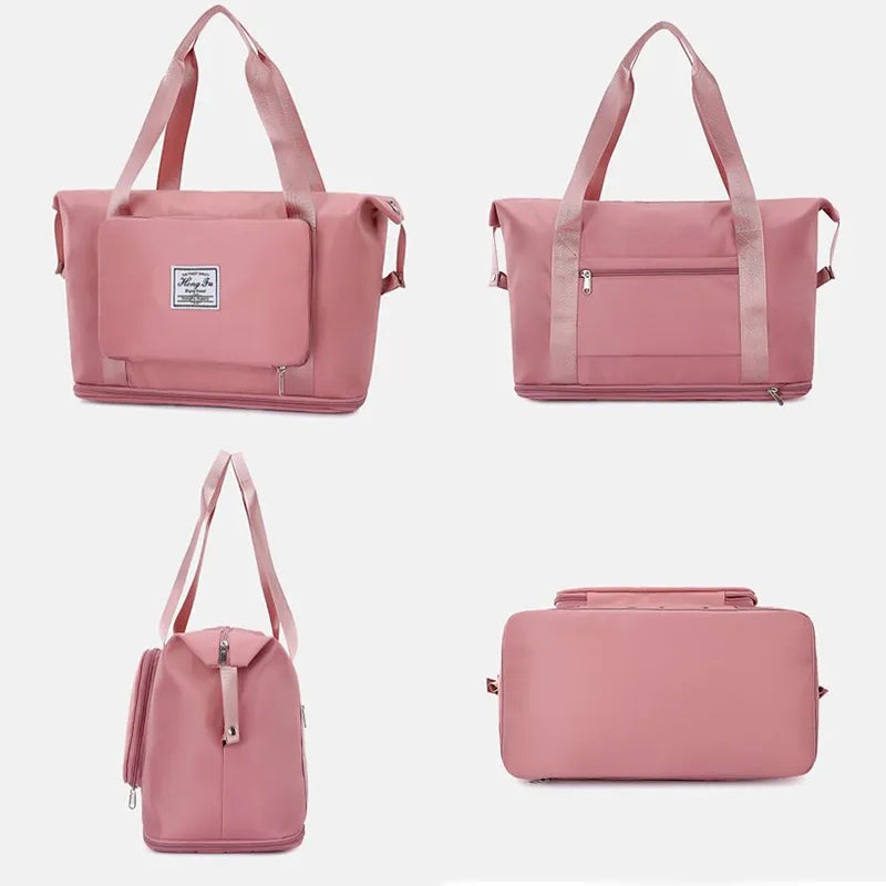 Expandable Waterproof Foldable Travel Tote & Gym Bag for Women