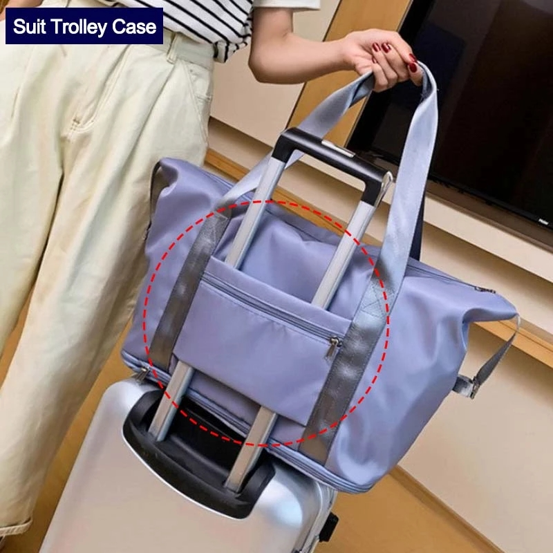 Expandable Waterproof Foldable Travel Tote & Gym Bag for Women