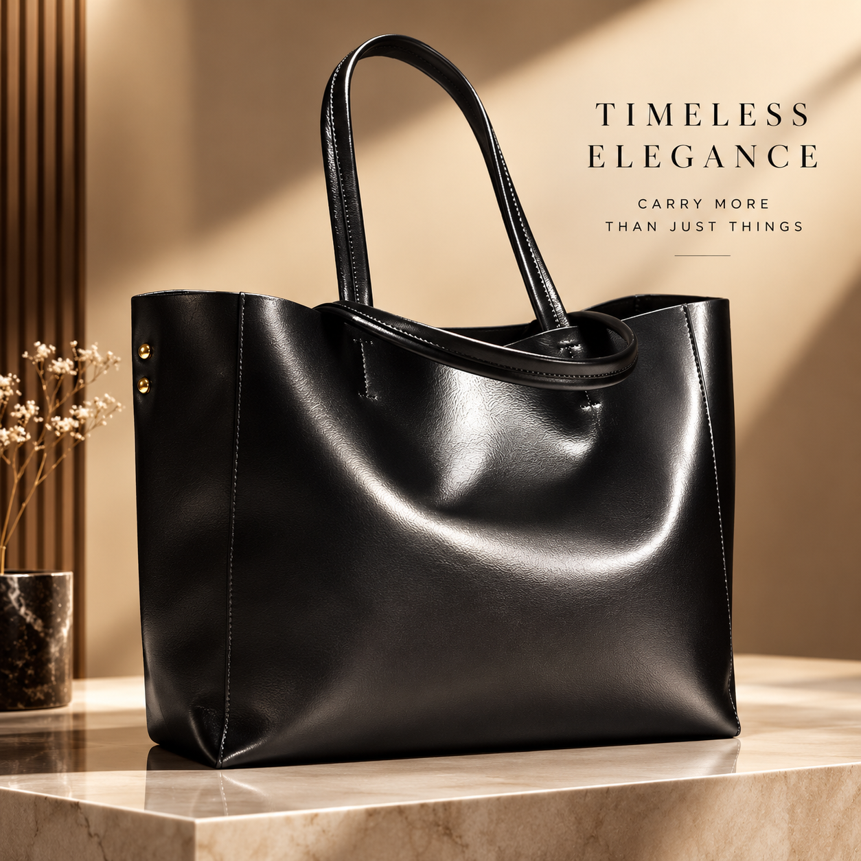 Luxe Leather Tote: Timeless & Sophisticated