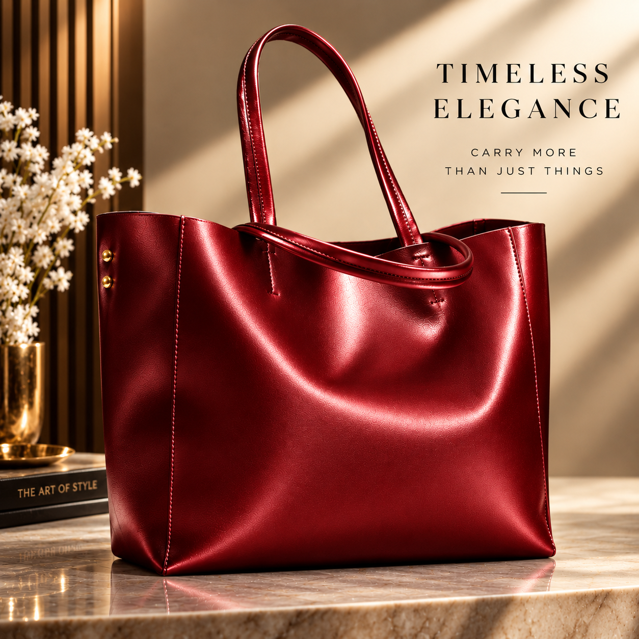 Luxe Leather Tote: Timeless & Sophisticated