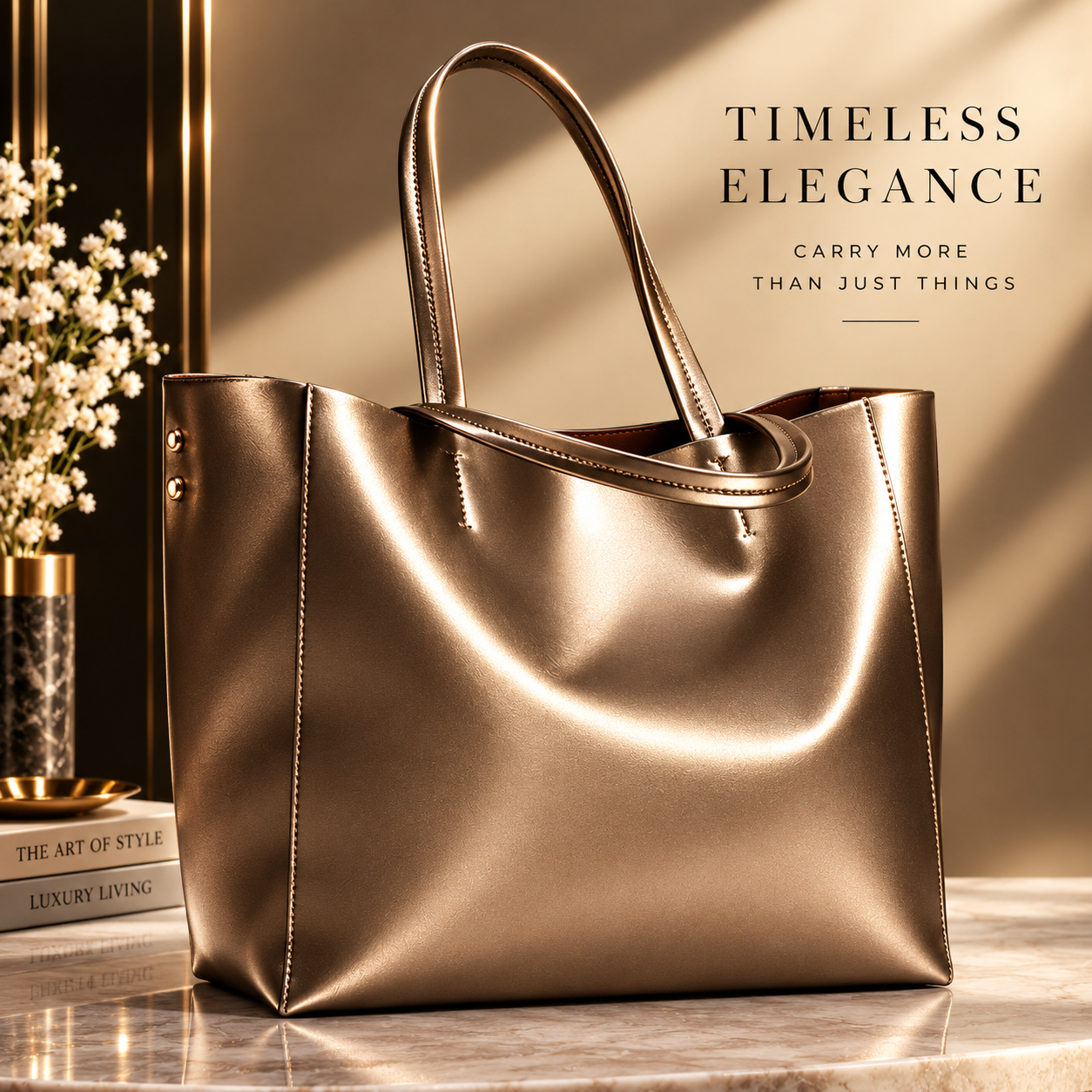Luxe Leather Tote: Timeless & Sophisticated