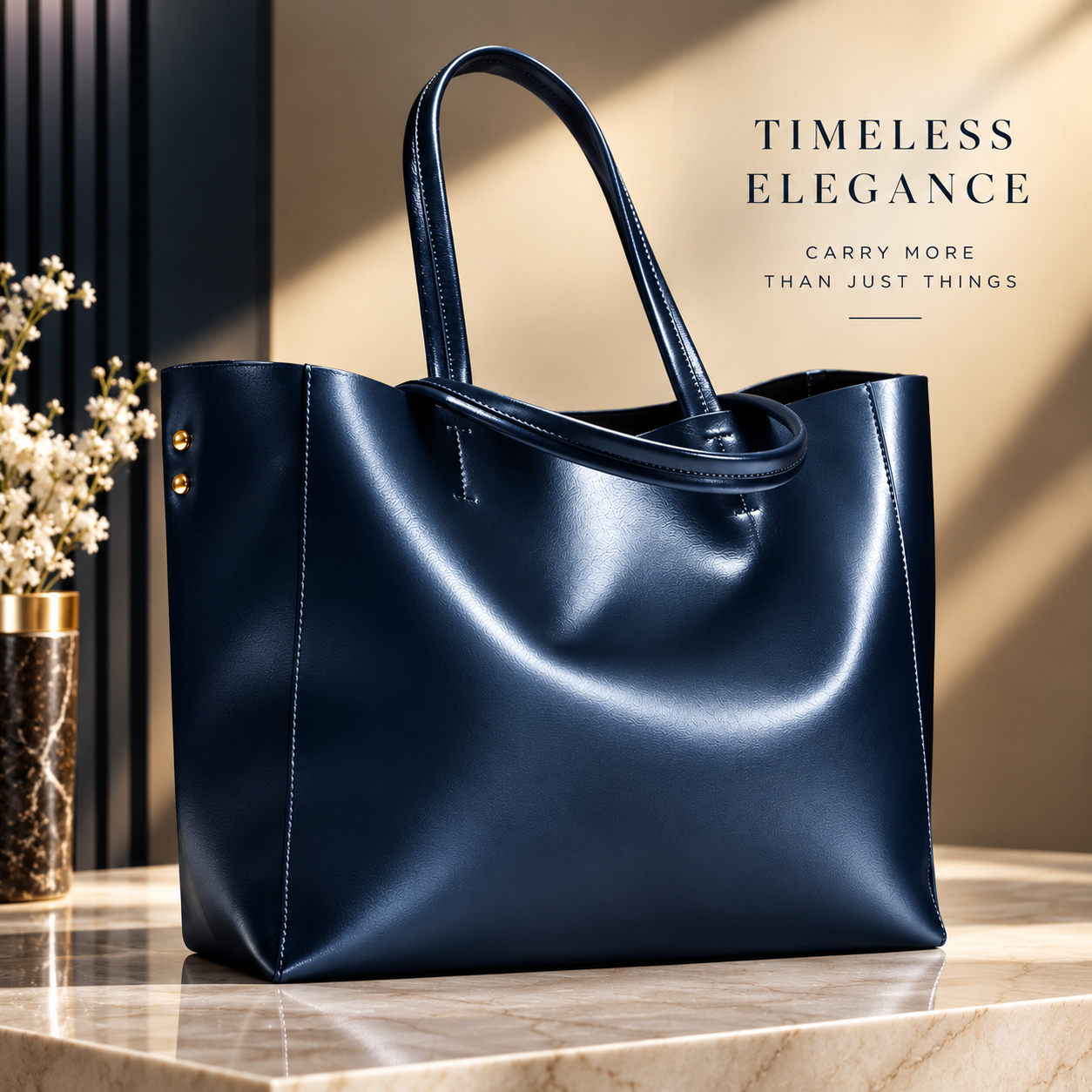 Luxe Leather Tote: Timeless & Sophisticated