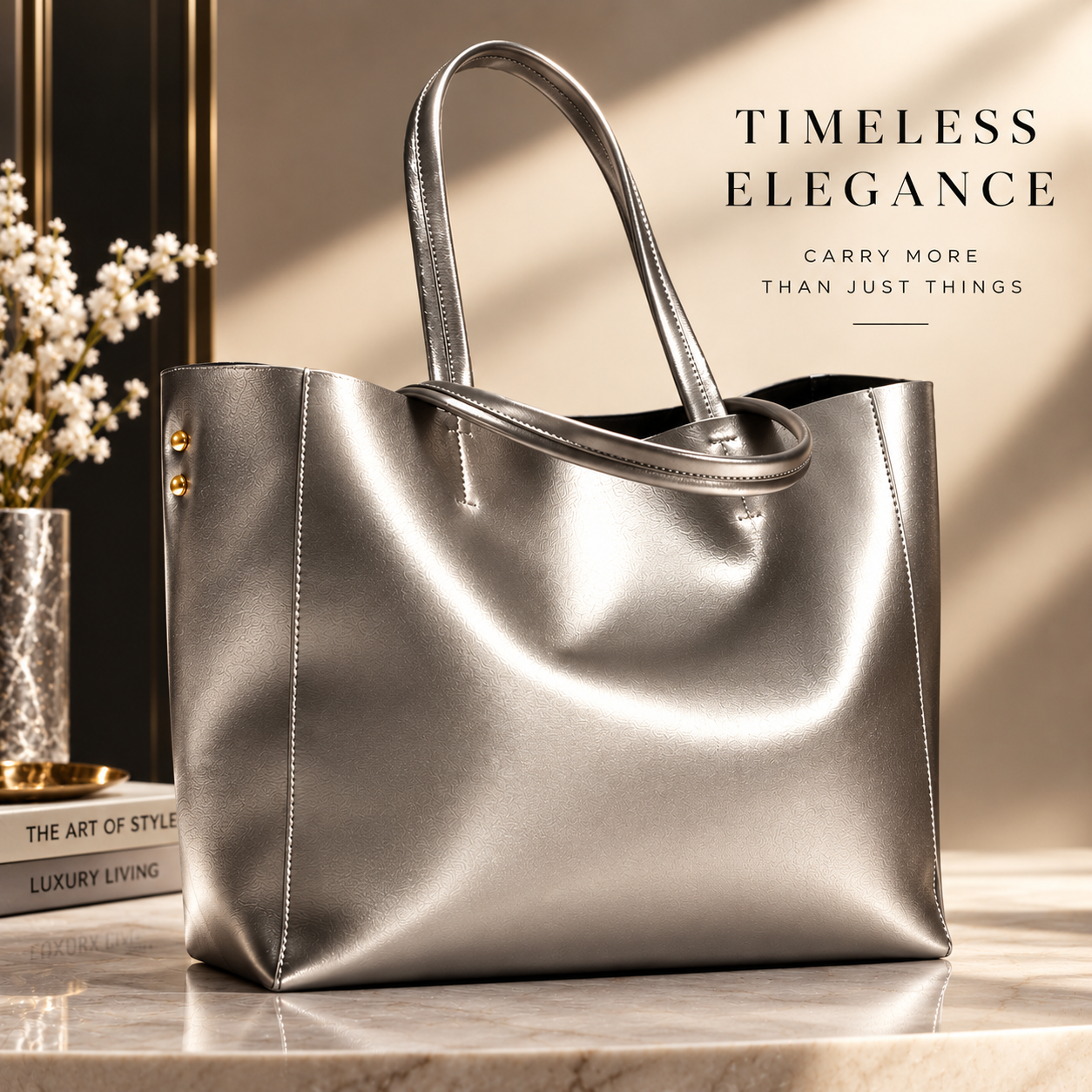 Luxe Leather Tote: Timeless & Sophisticated